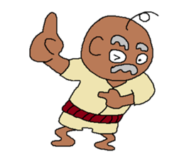 The Playful Old Man of Happiness sticker #6249724