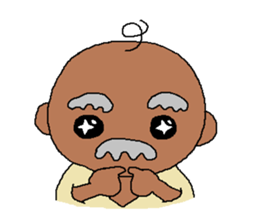 The Playful Old Man of Happiness sticker #6249726