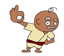 The Playful Old Man of Happiness sticker #6249728