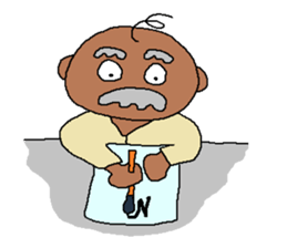 The Playful Old Man of Happiness sticker #6249731