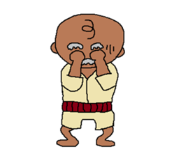 The Playful Old Man of Happiness sticker #6249736