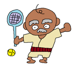 The Playful Old Man of Happiness sticker #6249741