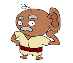 The Playful Old Man of Happiness sticker #6249742