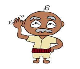 The Playful Old Man of Happiness sticker #6249746