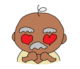 The Playful Old Man of Happiness sticker #6249750