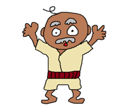 The Playful Old Man of Happiness sticker #6249753