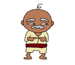 The Playful Old Man of Happiness sticker #6249755