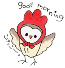 Hand-painted Owl's sticker #6249840