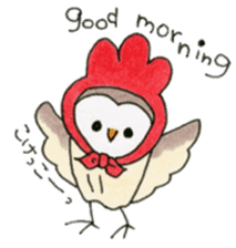 Hand-painted Owl's sticker #6249840