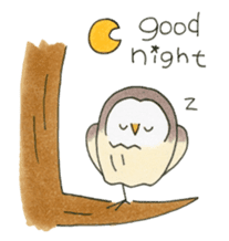 Hand-painted Owl's sticker #6249842