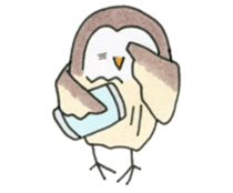 Hand-painted Owl's sticker #6249843