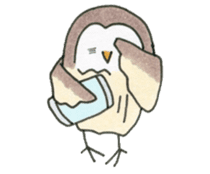 Hand-painted Owl's sticker #6249843