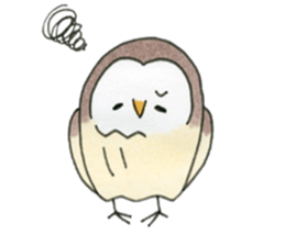 Hand-painted Owl's sticker #6249844