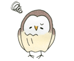 Hand-painted Owl's sticker #6249844