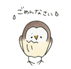 Hand-painted Owl's sticker #6249845