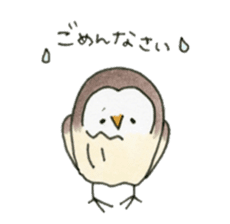 Hand-painted Owl's sticker #6249845