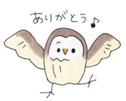 Hand-painted Owl's sticker #6249846