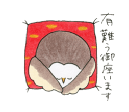 Hand-painted Owl's sticker #6249847