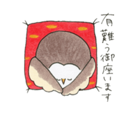 Hand-painted Owl's sticker #6249847