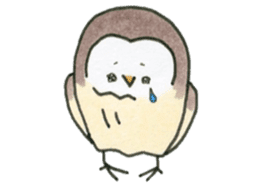 Hand-painted Owl's sticker #6249848