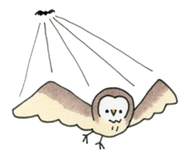 Hand-painted Owl's sticker #6249849