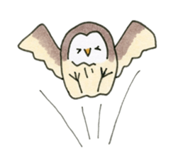 Hand-painted Owl's sticker #6249850