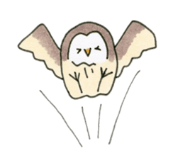 Hand-painted Owl's sticker #6249850