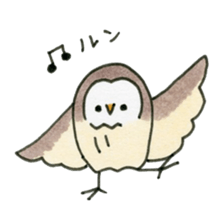 Hand-painted Owl's sticker #6249851
