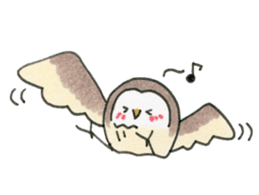 Hand-painted Owl's sticker #6249852