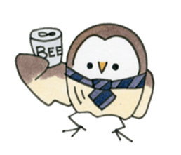 Hand-painted Owl's sticker #6249854