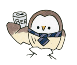 Hand-painted Owl's sticker #6249854