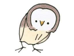Hand-painted Owl's sticker #6249858