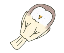 Hand-painted Owl's sticker #6249859