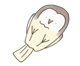 Hand-painted Owl's sticker #6249859