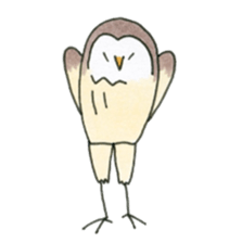 Hand-painted Owl's sticker #6249860