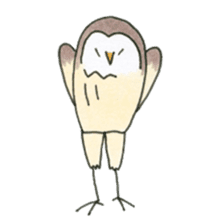 Hand-painted Owl's sticker #6249860