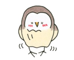 Hand-painted Owl's sticker #6249862