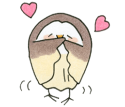 Hand-painted Owl's sticker #6249863