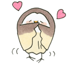 Hand-painted Owl's sticker #6249863