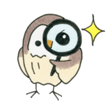 Hand-painted Owl's sticker #6249865