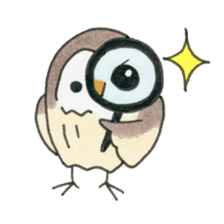 Hand-painted Owl's sticker #6249865