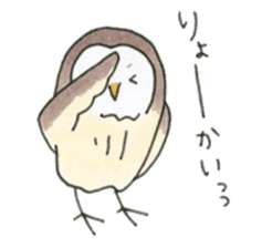 Hand-painted Owl's sticker #6249867