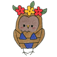 Hand-painted Owl's sticker #6249874