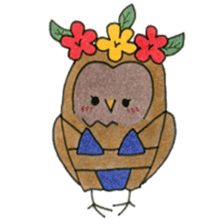 Hand-painted Owl's sticker #6249874