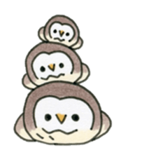 Hand-painted Owl's sticker #6249876