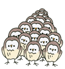 Hand-painted Owl's sticker #6249877