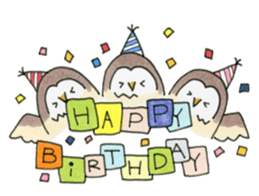 Hand-painted Owl's sticker #6249879