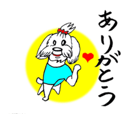 Maltese dog "Taro" mutters daily! sticker #6252641