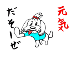 Maltese dog "Taro" mutters daily! sticker #6252645