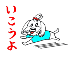 Maltese dog "Taro" mutters daily! sticker #6252647